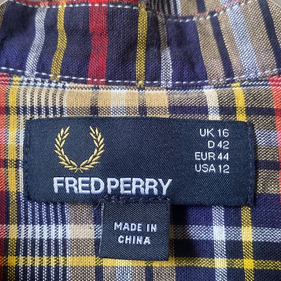 Fred Perry | Tartan Linen blend Shirt Dress - Picture 2 of 8